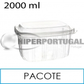 50 Recipientes de Plástico PP para Microondas 2000ml